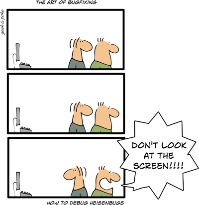 Geek and Poke Heisenbug